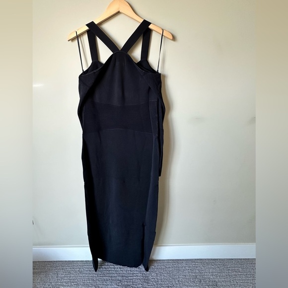 NWT Anthropologie Long-Sleeve Square-Neck Slim Knit Midi Dress Size Large - Picture 5 of 8